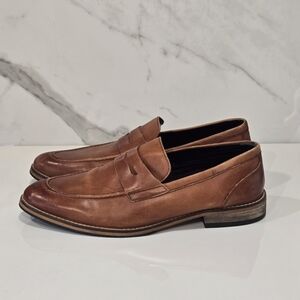ASOS Men's Classic Brown Leather Loafers Size 8